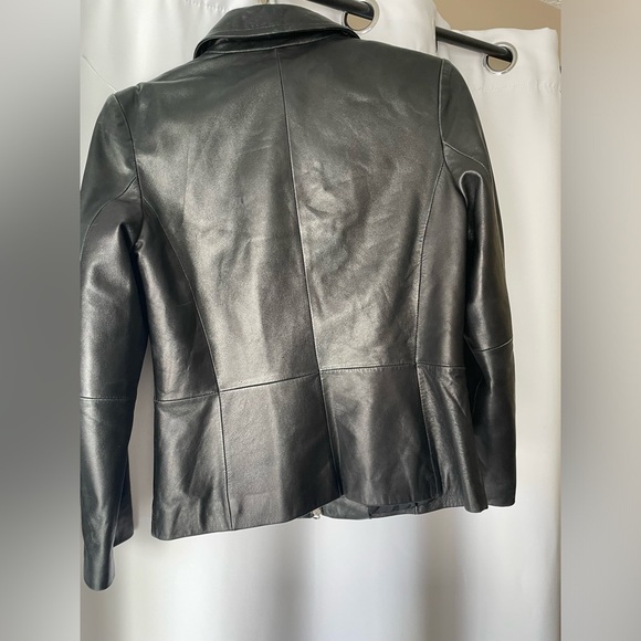NWOT vintage Danier Black Leather jacket Size S. never worn zero wear - Picture 5 of 7